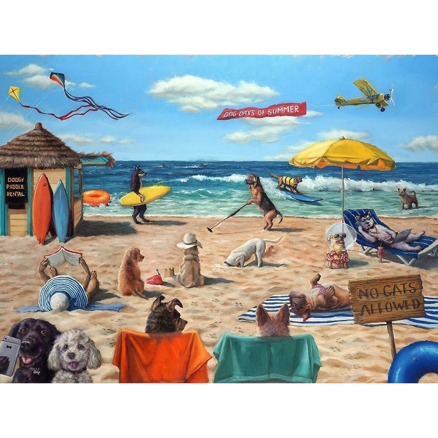 Dog Beach Poster Print by Lucia Heffernan Image 1