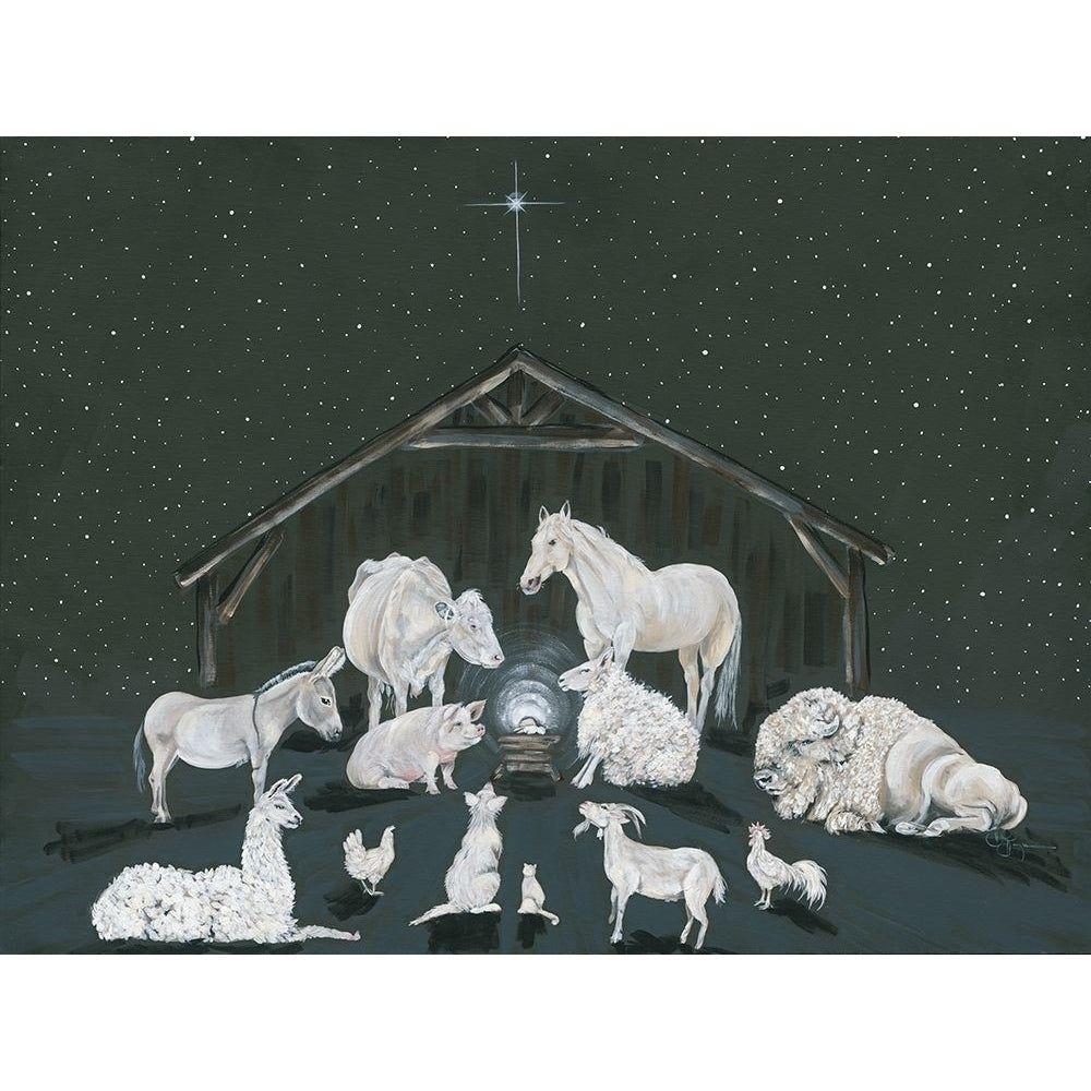 Animal Nativity Scene Poster Print by Hollihocks Art Hollihocks Art Image 1