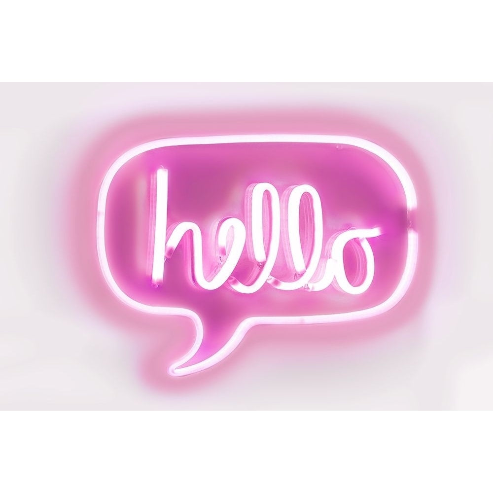 Neon Hello PW Poster Print by Hailey Carr HR116146 Image 1