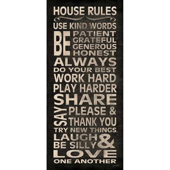 House Rules Poster Print by N. Harbick Image 1