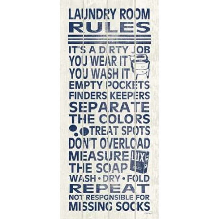 Laundry Room Rules Poster Print by N. Harbick Image 1