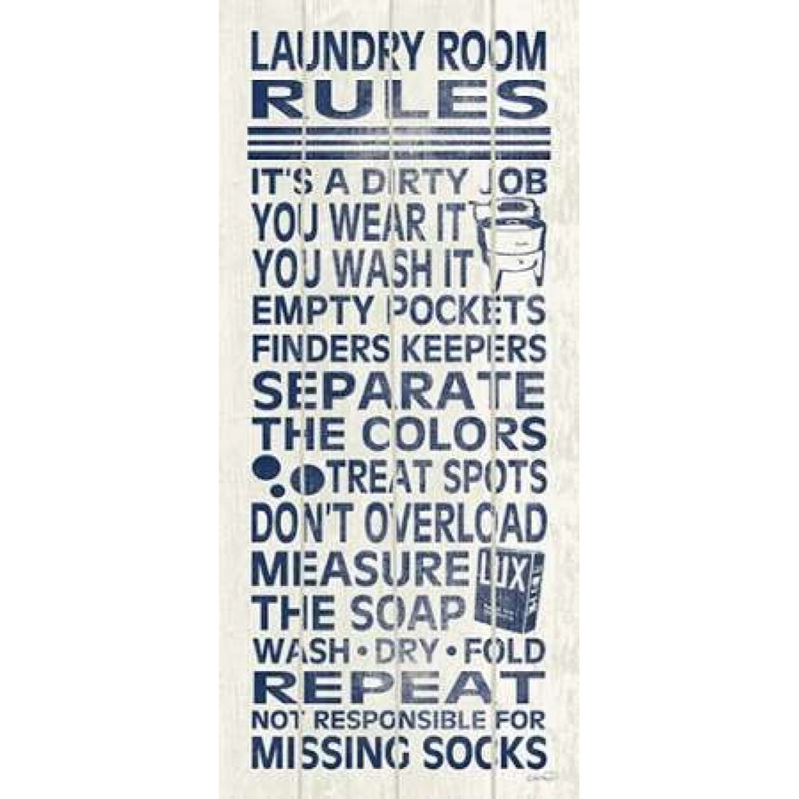 Laundry Room Rules Poster Print by N. Harbick Image 1