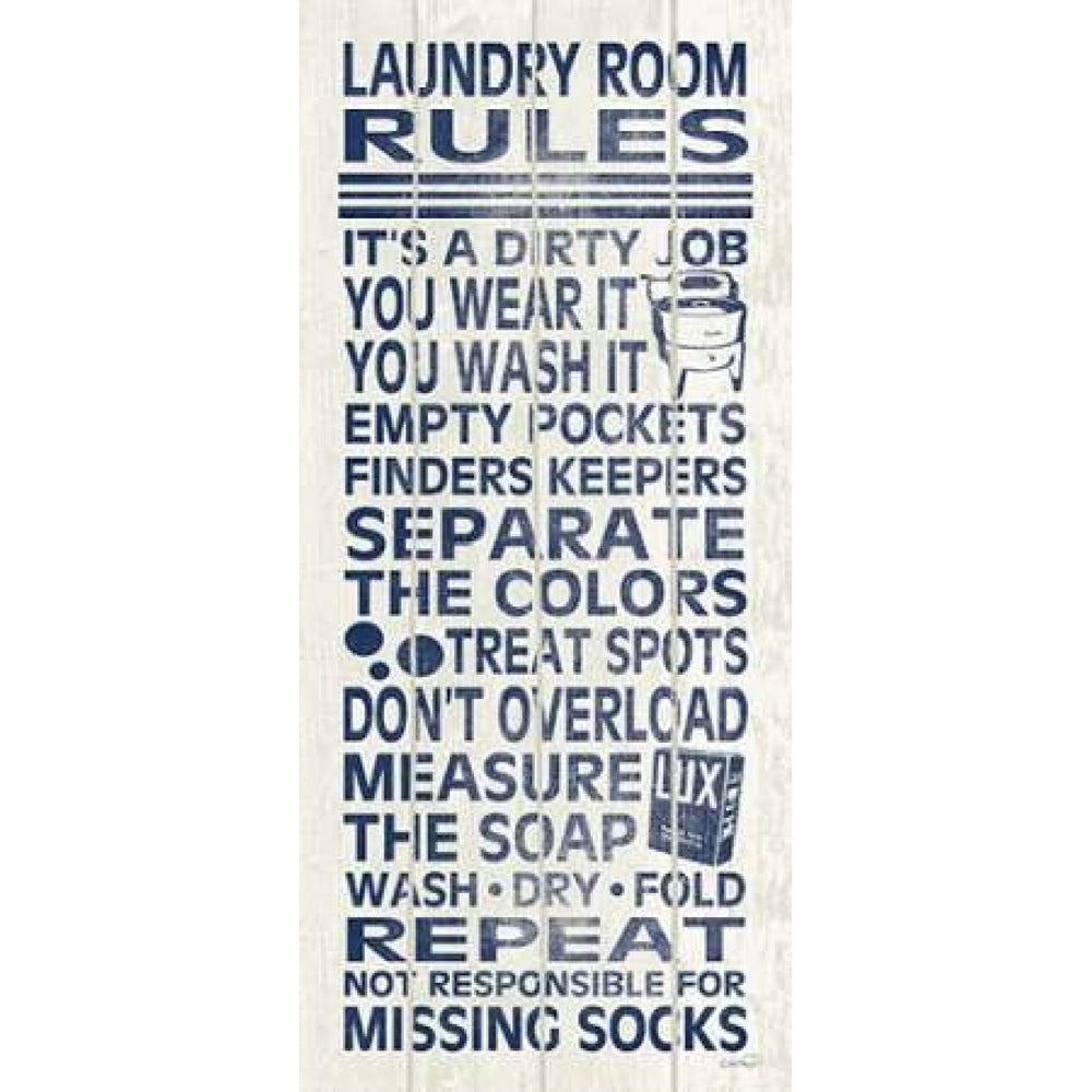 Laundry Room Rules Poster Print by N. Harbick Image 2