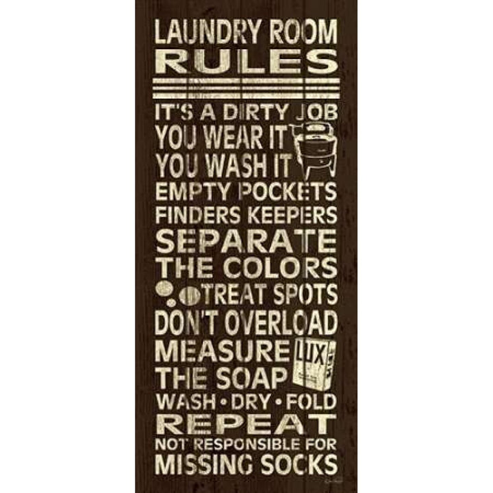 Laundry Room Rules II Poster Print by N. Harbick Image 1