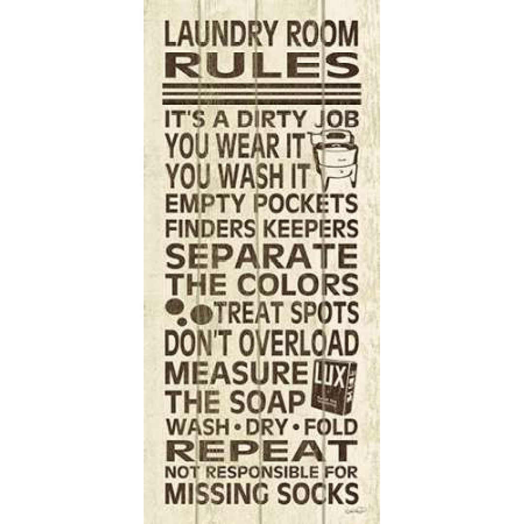 Laundry Room Rules III Poster Print by N. Harbick Image 1