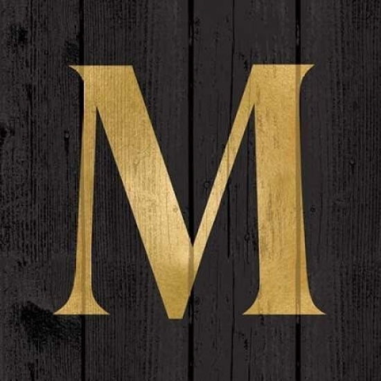 Gold Alphabet M Poster Print by N. Harbick Image 1