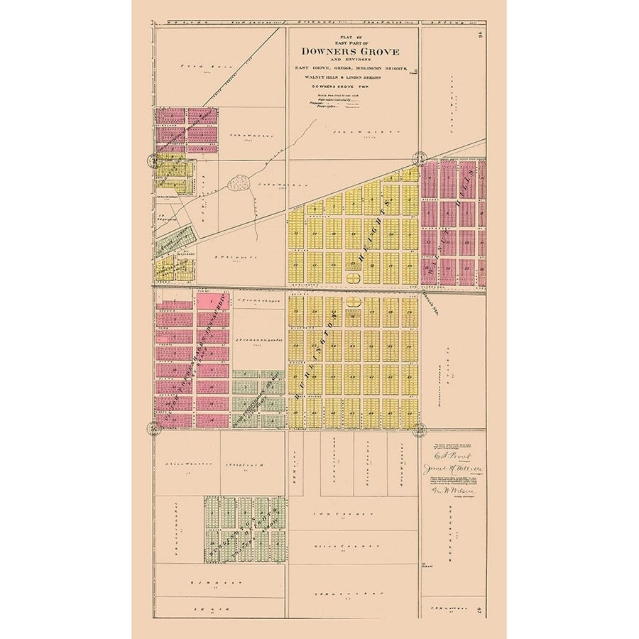 Eastern Downers Grove Illinois - 1904 Poster Print by Middle - West Publishing Co. Middle - West Publishing Co. Image 1