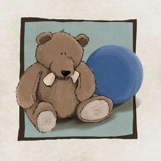 Teddy Bear and Ball Poster Print by GraphINC Image 1