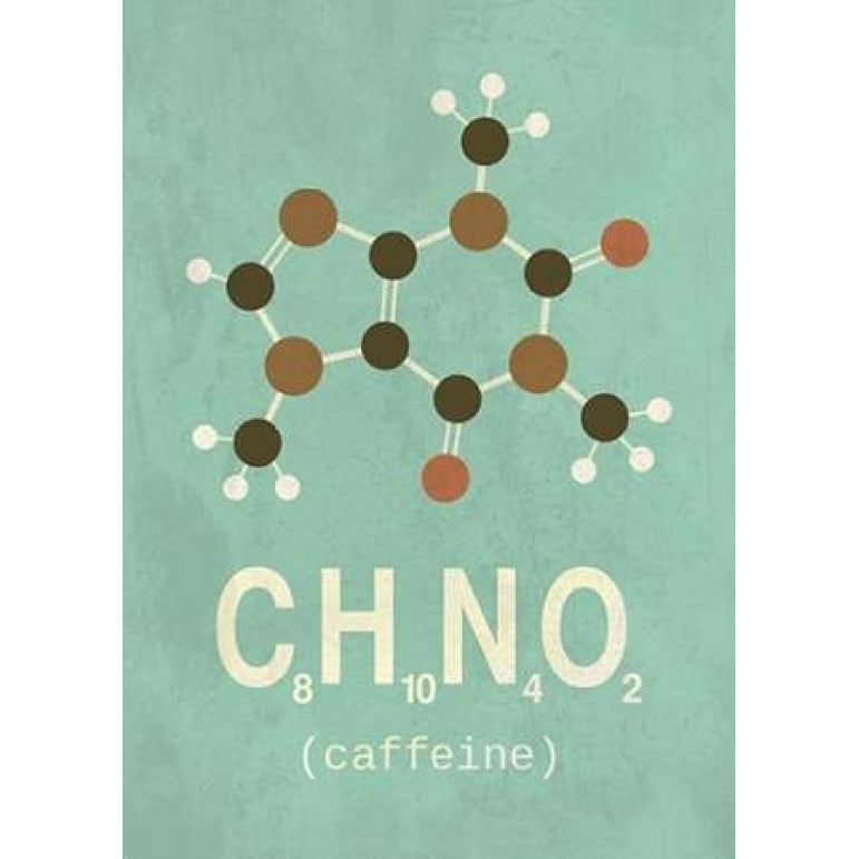 Molecule Caffeine Poster Print by TypeLike Image 1