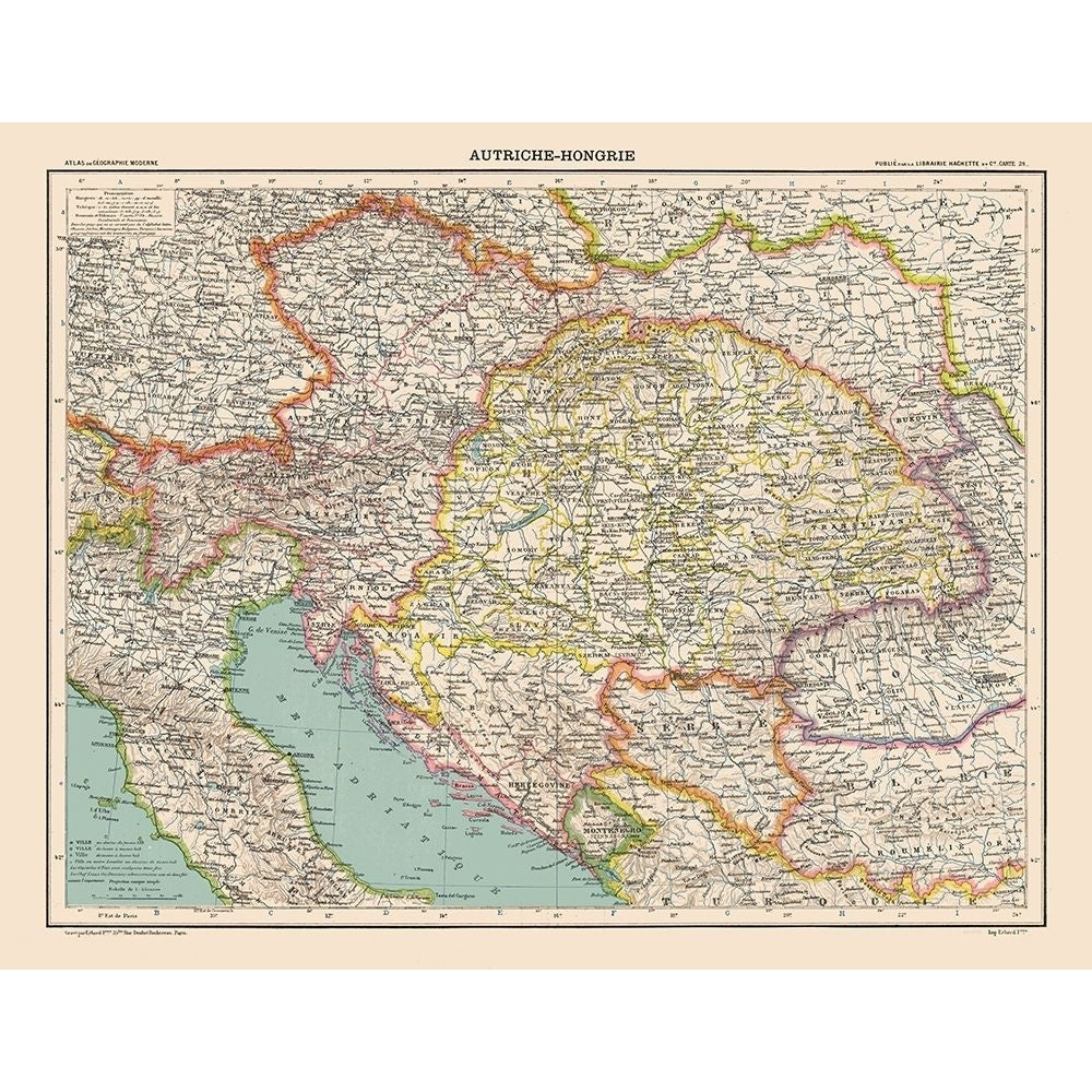 Austro Hungarian Empire - Schrader 1908 Poster Print by Schrader Schrader ITAU0061 Image 1