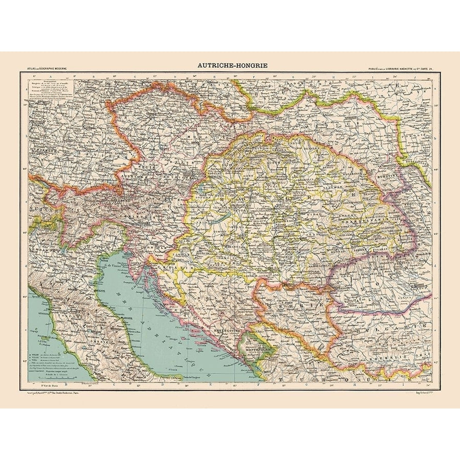 Austro Hungarian Empire - Schrader 1908 Poster Print by Schrader Schrader ITAU0061 Image 1