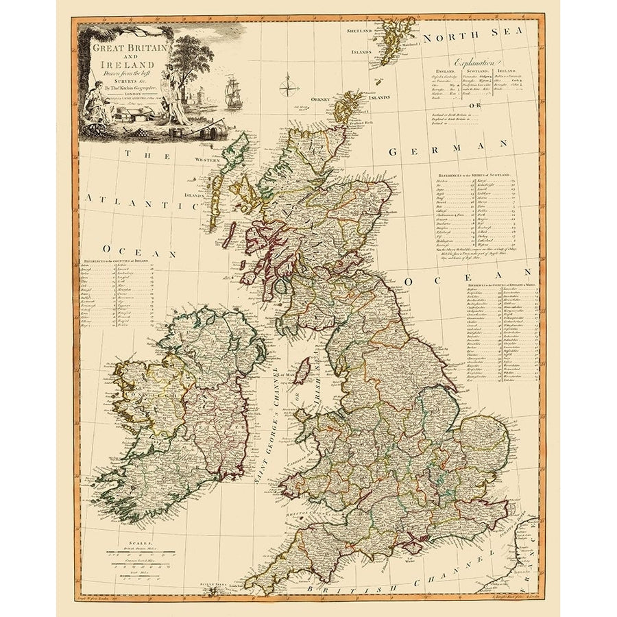 Ireland England Scotland Wales - Laurie 1794 Poster Print by Laurie Laurie ITBI0023 Image 1