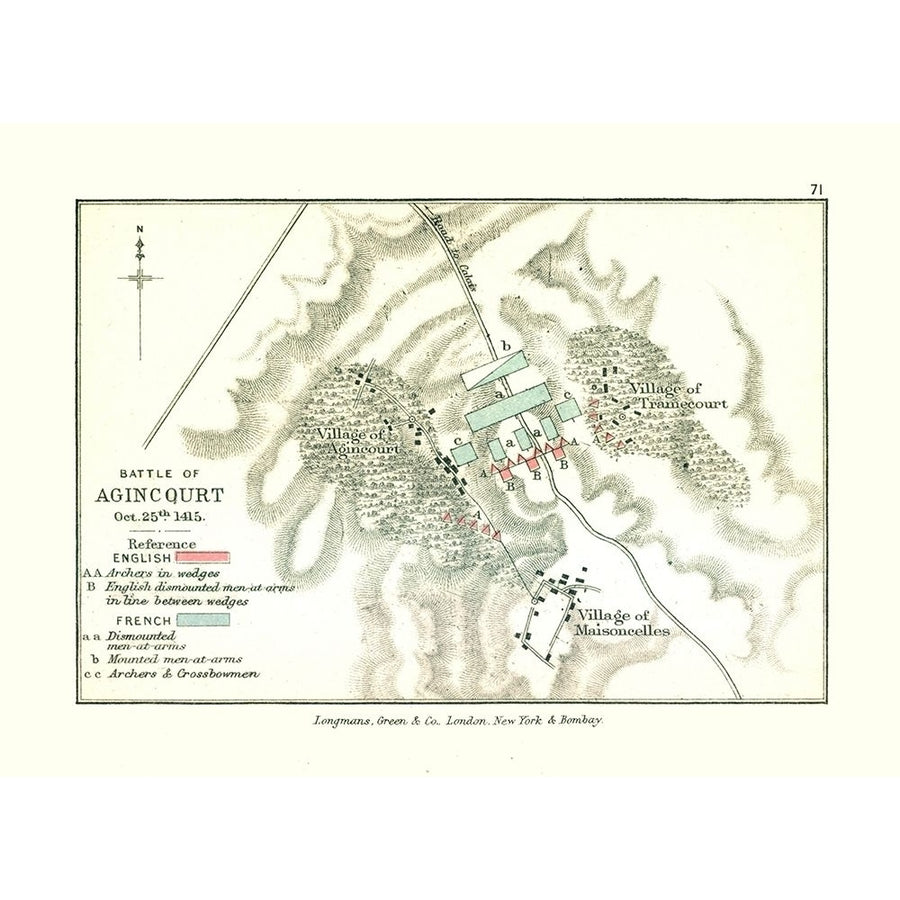 Battle of Agincourt in 1415 France - Gardiner 1902 Poster Print by Gardiner Gardiner ITFR0140 Image 1