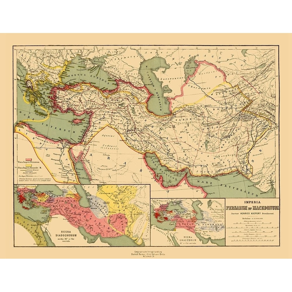 Europe Persian Macedonian Empires - Kiepert Poster Print by Kiepert Kiepert ITEU0185 Image 1