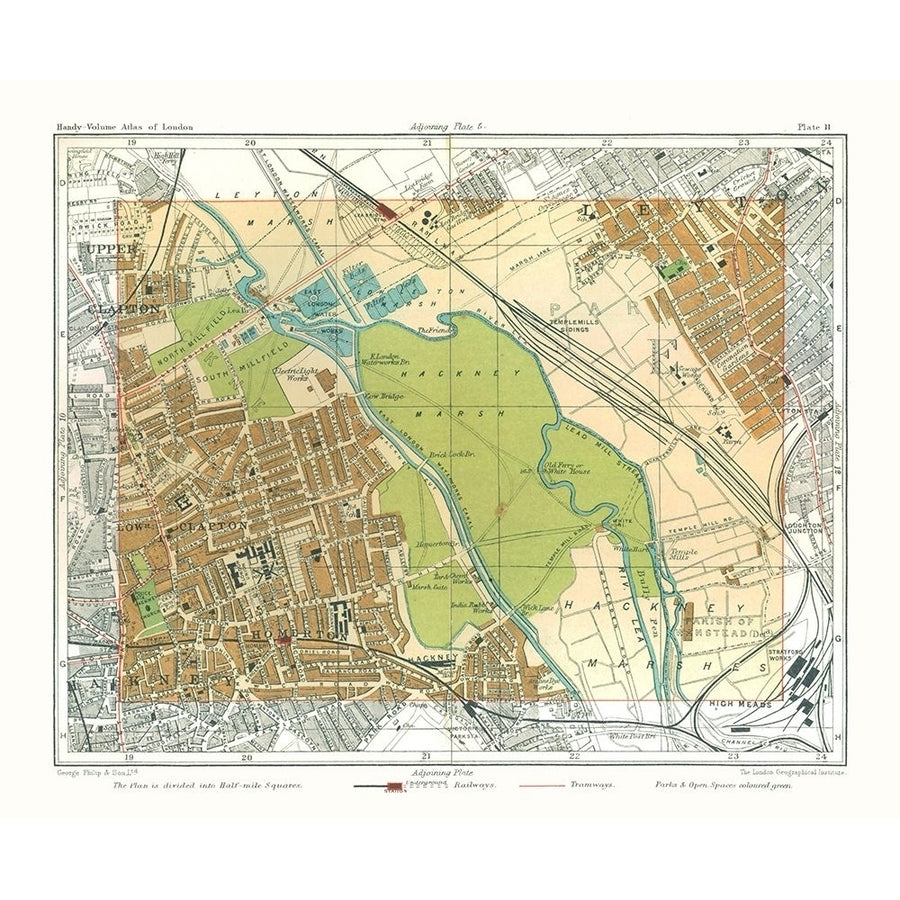 Hackney Marshes London England - Philip 1904 Poster Print by Philip Philip ITEN0061 Image 1