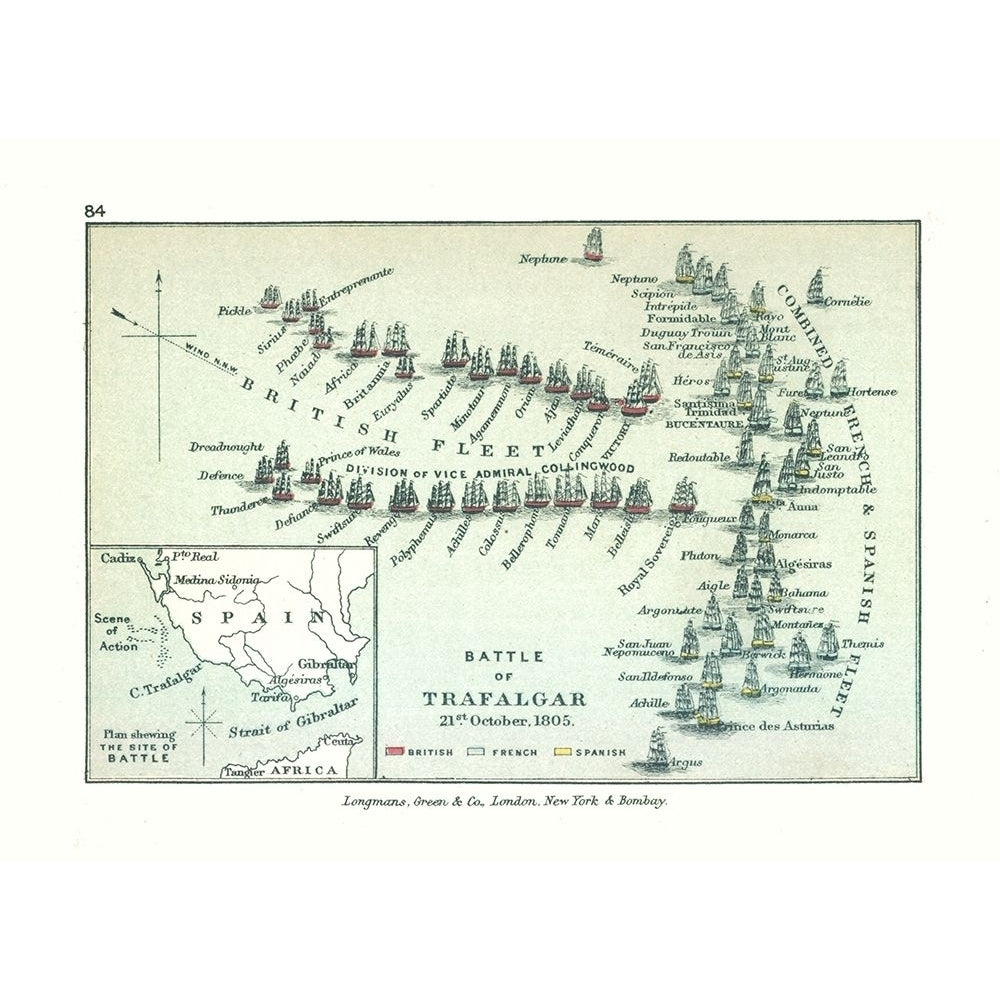 Battle Cape Trafalgar in 1805 Spain Europe Poster Print by Gardiner Gardiner ITSP0177 Image 1