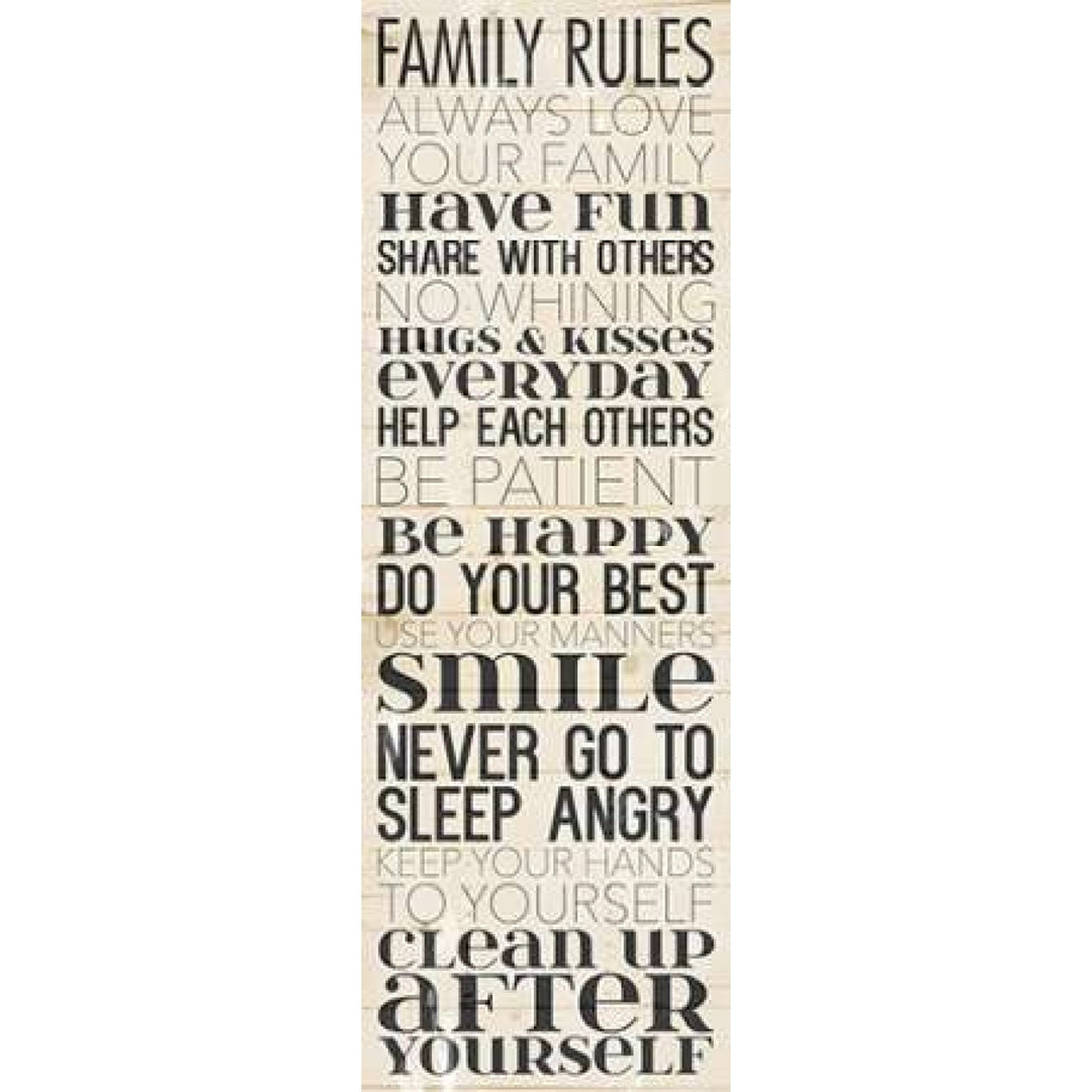 Family Rules Always Poster Print by Jace Grey Image 1