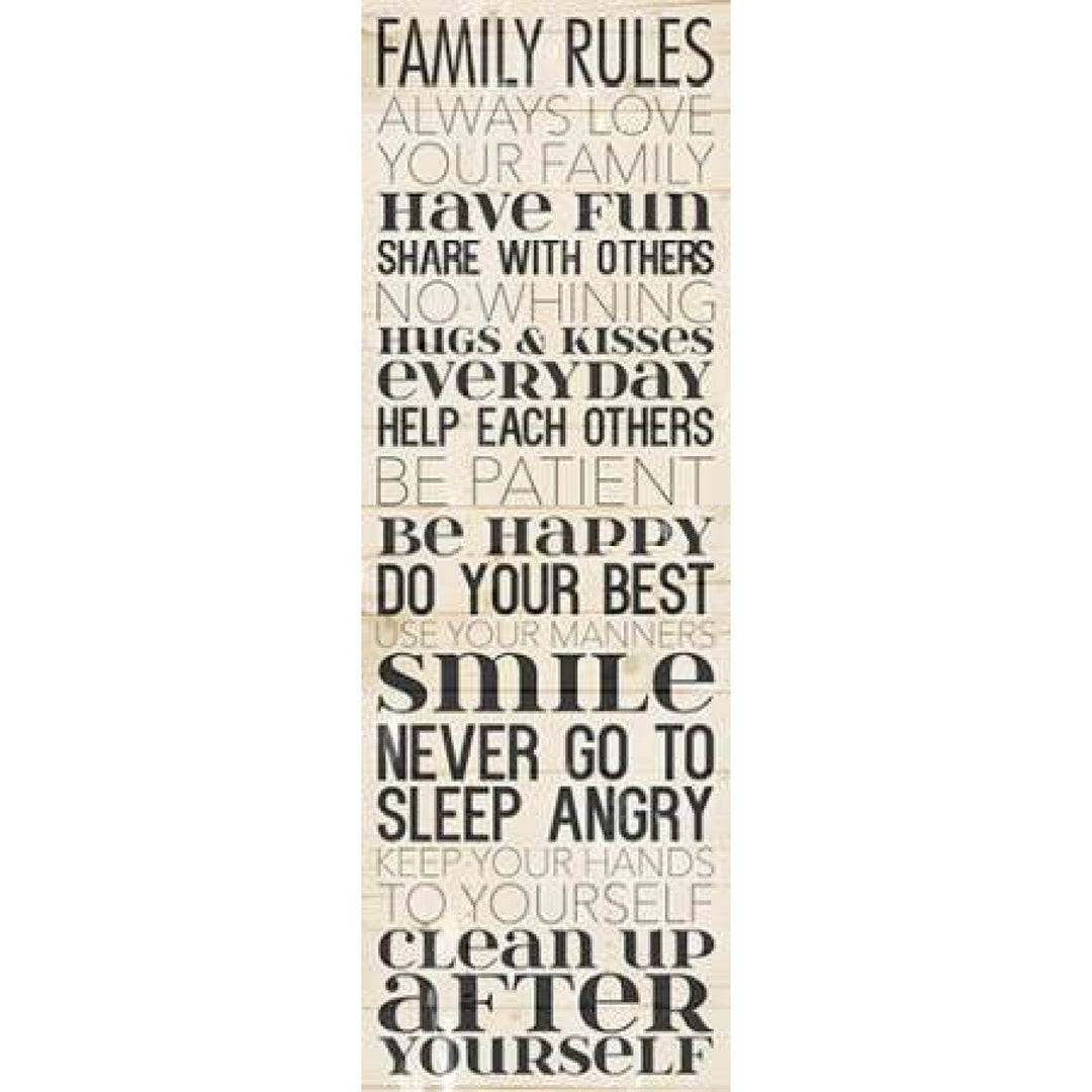 Family Rules Always Poster Print by Jace Grey Image 1