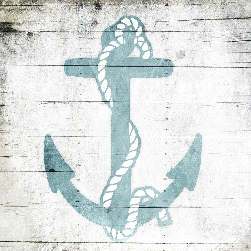 Teal Anchor Toned Down Poster Print by Jace Grey Image 1