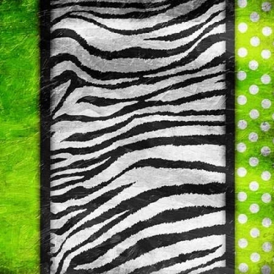 Lime Zebra Dots Poster Print by Jace Grey Image 1