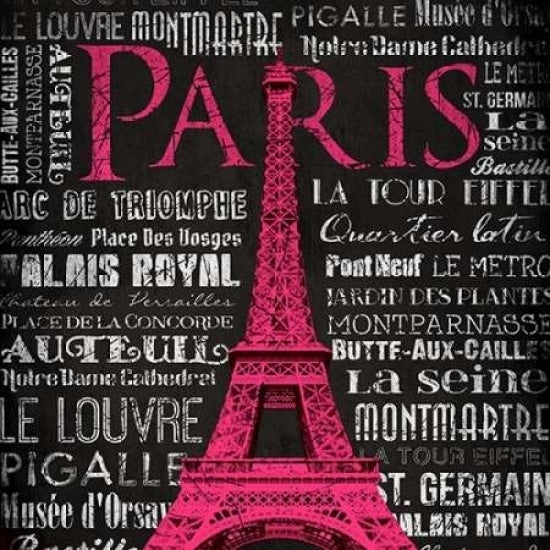 Paris Type Poster Print by Jace Grey Image 1