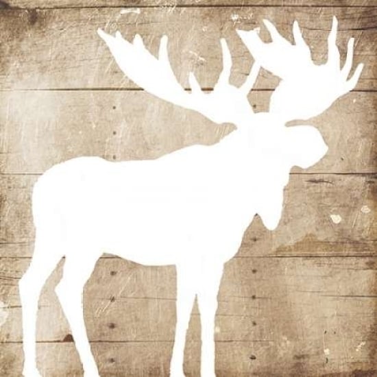 White On Wood Moose Poster Print by Jace Grey JGSQ736A Image 2