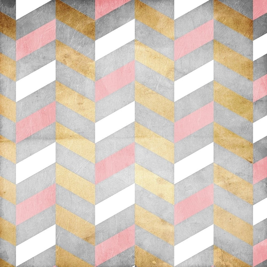 Gold Silver Pink Pattern Poster Print by Jace Grey Image 1
