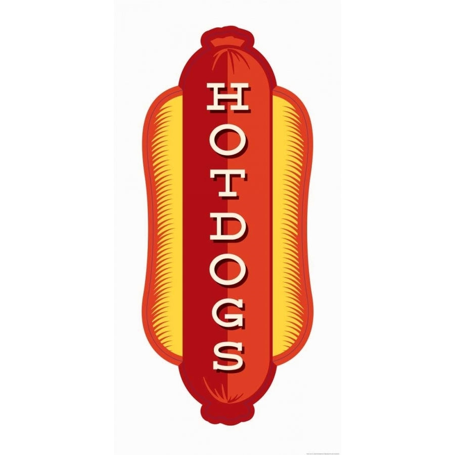Hotdogs In White Poster Print by JJ Brando Image 1