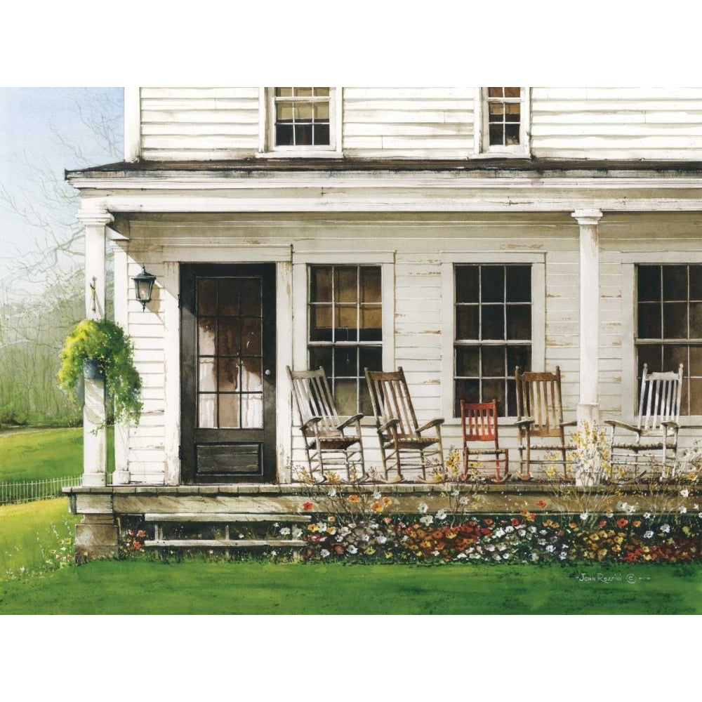 Back Porch Gathering Poster Print by John Rossini Image 1