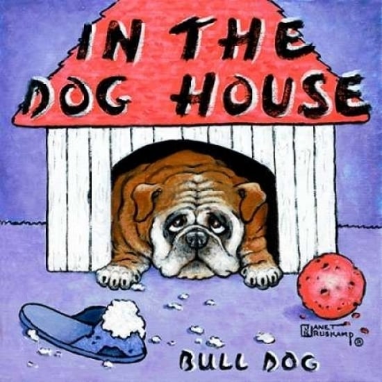 In the Dog House Poster Print by Janet Kruskamp Image 1