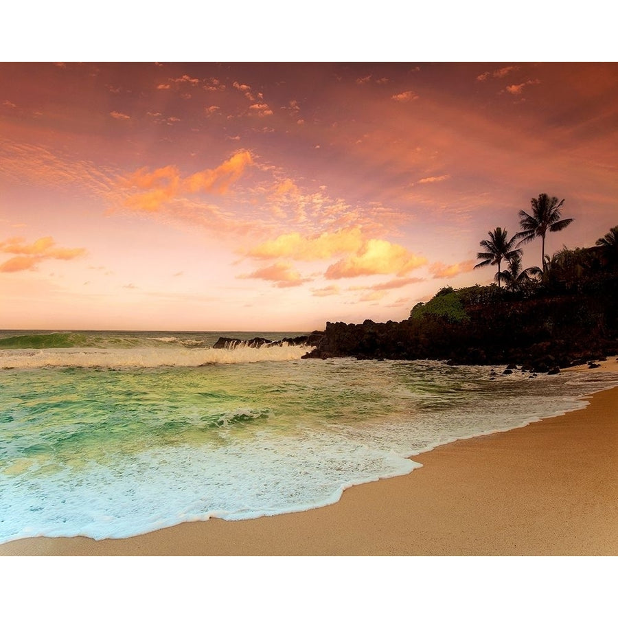 North Shore Dawn Oahu Poster Print by Alan Klug Image 1