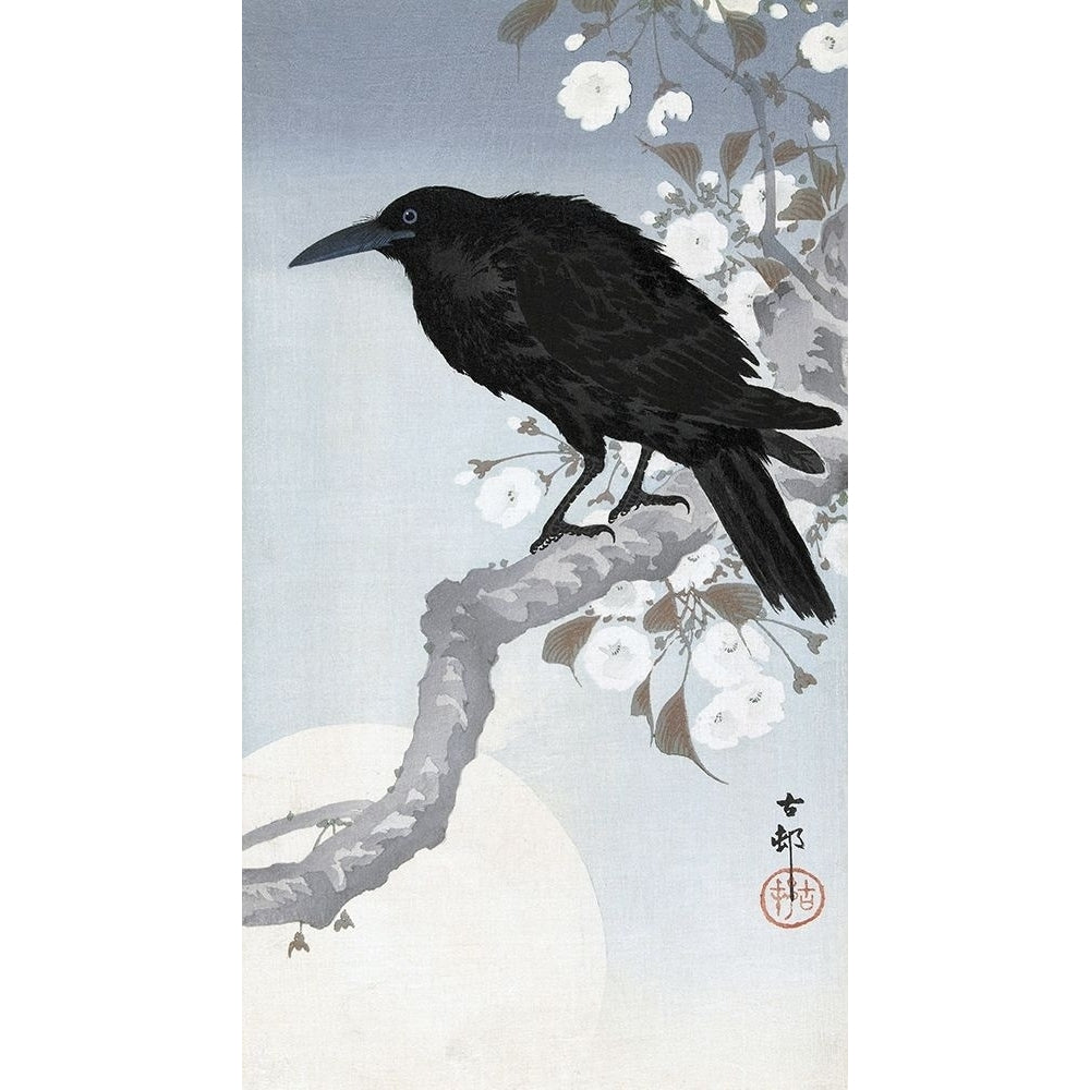 Crow at Full Moon 1900-1930 Poster Print by Ohara Koson Image 1