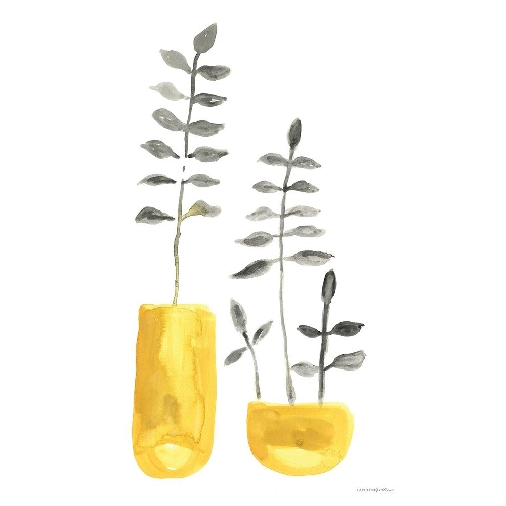 Fern in Mustard Vase 2 by Kamdon Kreations Image 1