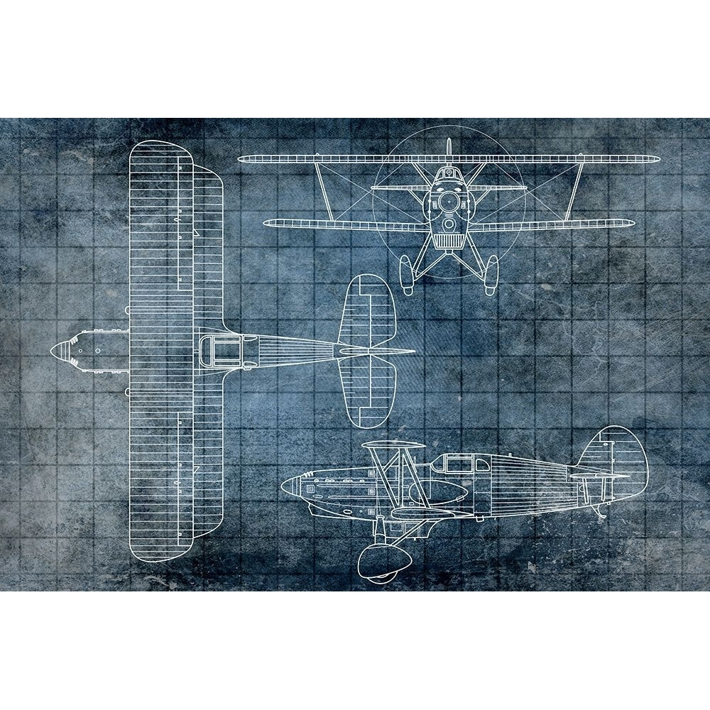 Plane Blueprint 1 Poster Print by Allen Kimberly Image 1