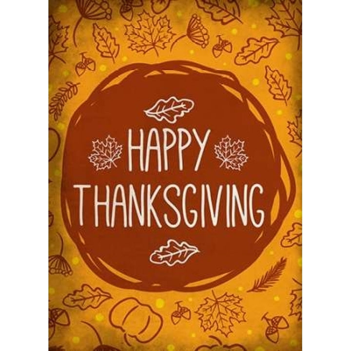 Happy Thanksgiving Orange Poster Print by Kimberly Allen Image 1