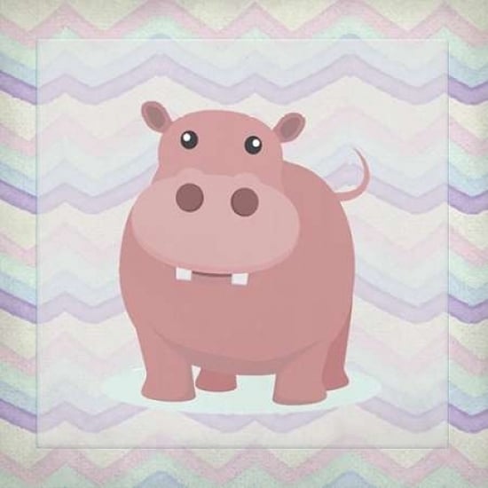 Pink Hippo Time Poster Print by Kimberly Allen Image 1