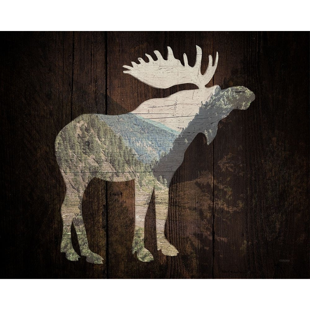 Lodge Wandering Moose Poster Print by Gigi Louise Image 1