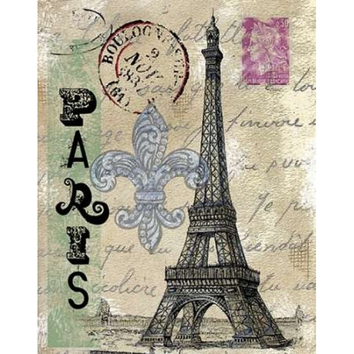 Travel Paris Poster Print by Donna Knold Image 1