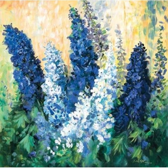 Larkspur in blues Poster Print by Katharina Schottler Image 1