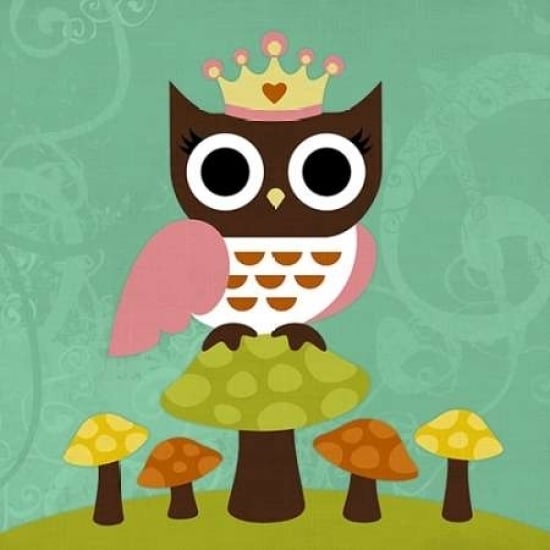 Princess Owl Poster Print by Nancy Lee Image 1