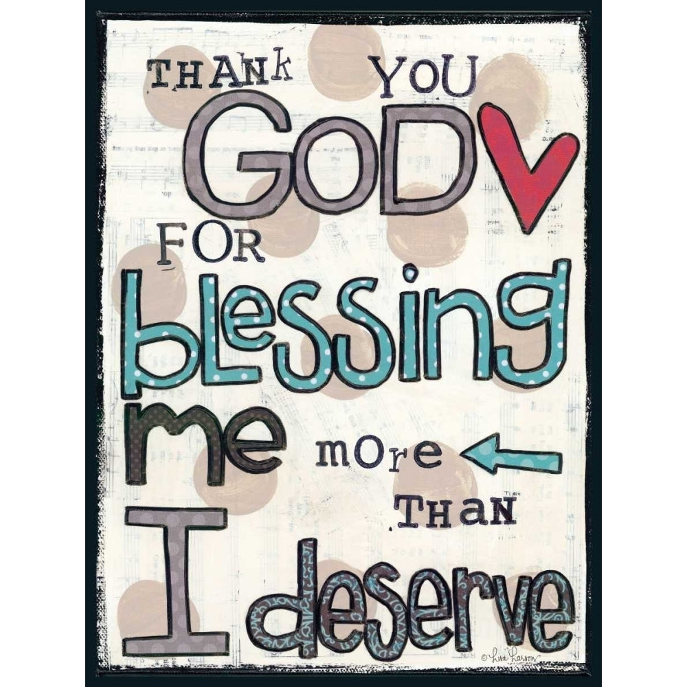 Thank You God Poster Print by Lisa Larson Image 1