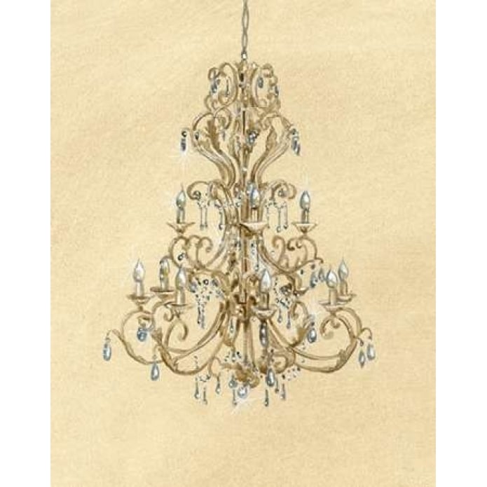 Elegant Chandelier I Poster Print by Laurencon Image 1