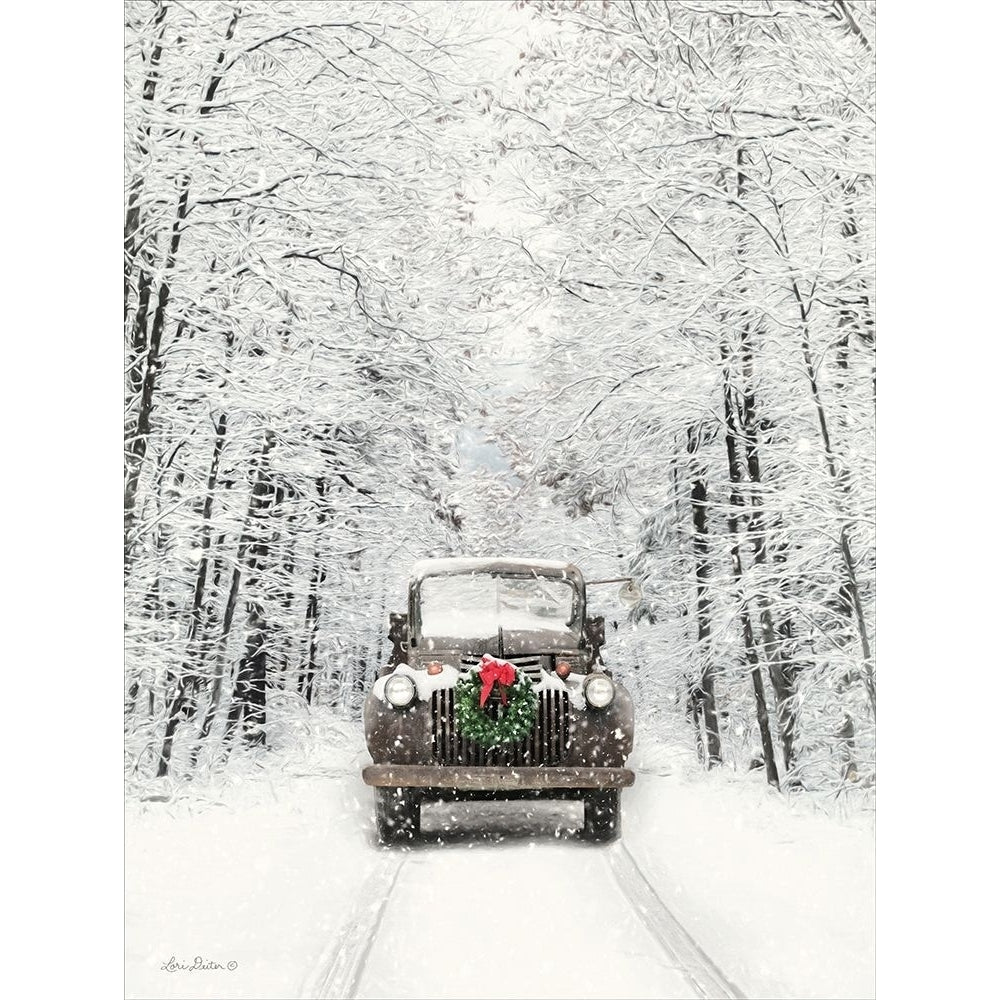 Antique Christmas Poster Print by Lori Deiter Image 1