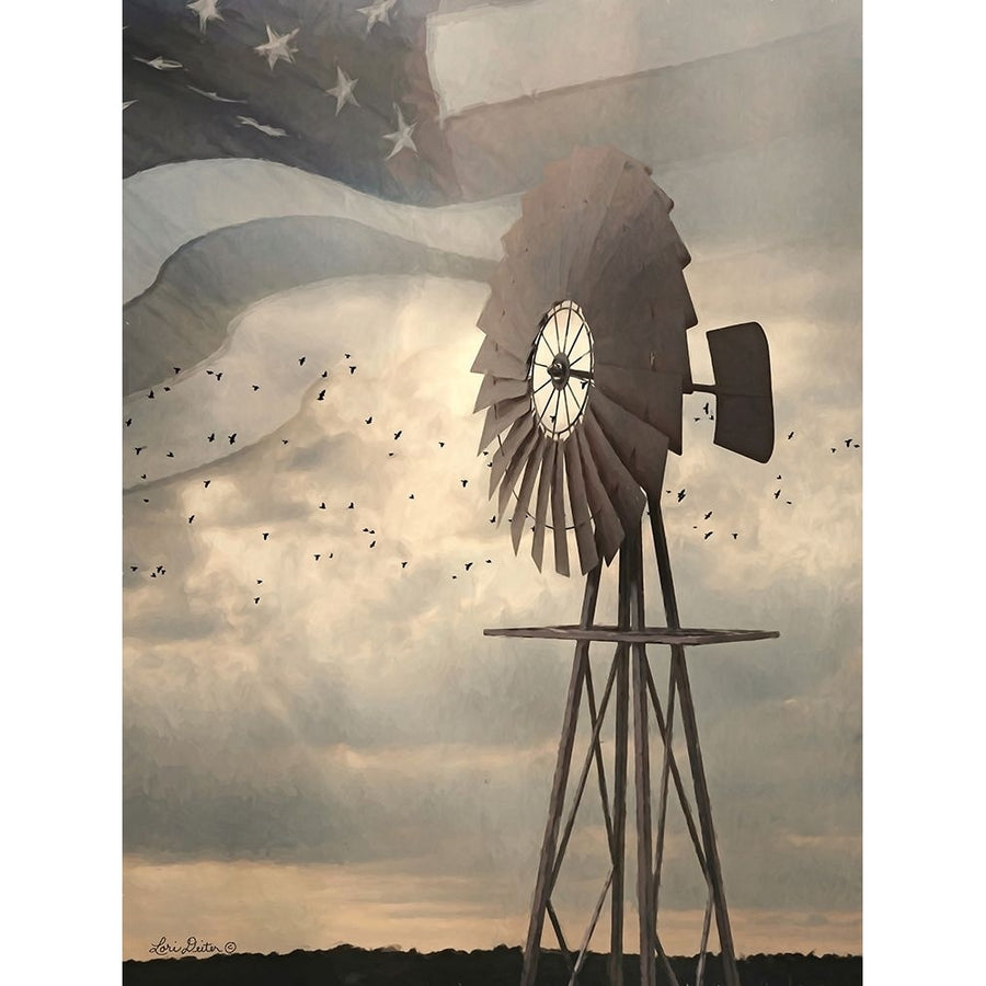 Land That I Love Windmill I Poster Print by Lori Deiter LD1535 Image 1