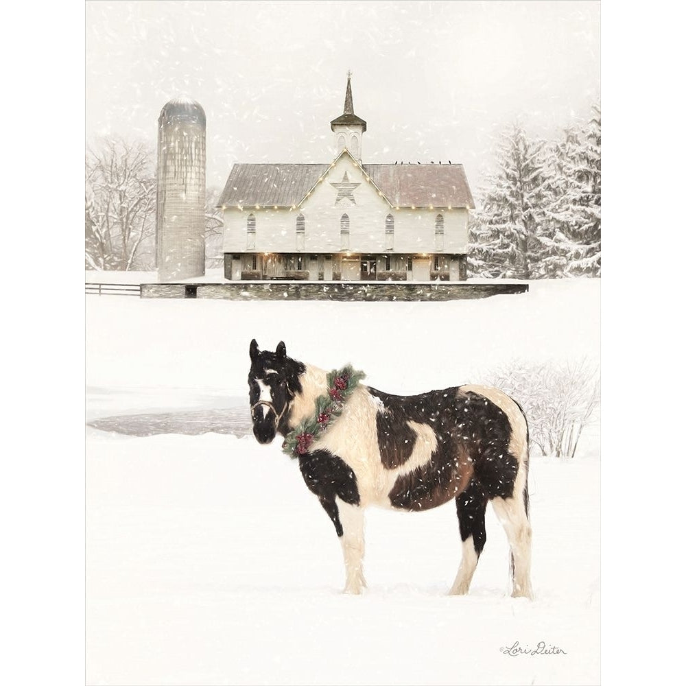 Ready for Christmas Horse Poster Print by Lori Deiter Image 1