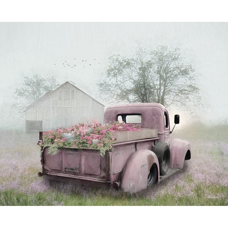 Pink Flower Truck Poster Print by Lori Deiter LD2175 Image 1