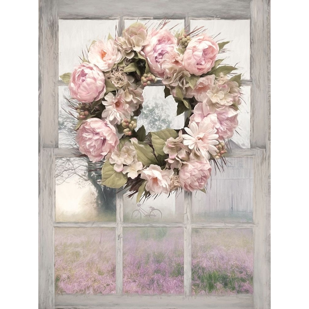 Spring Peony Wreath Poster Print by Lori Deiter LD2184 Image 1