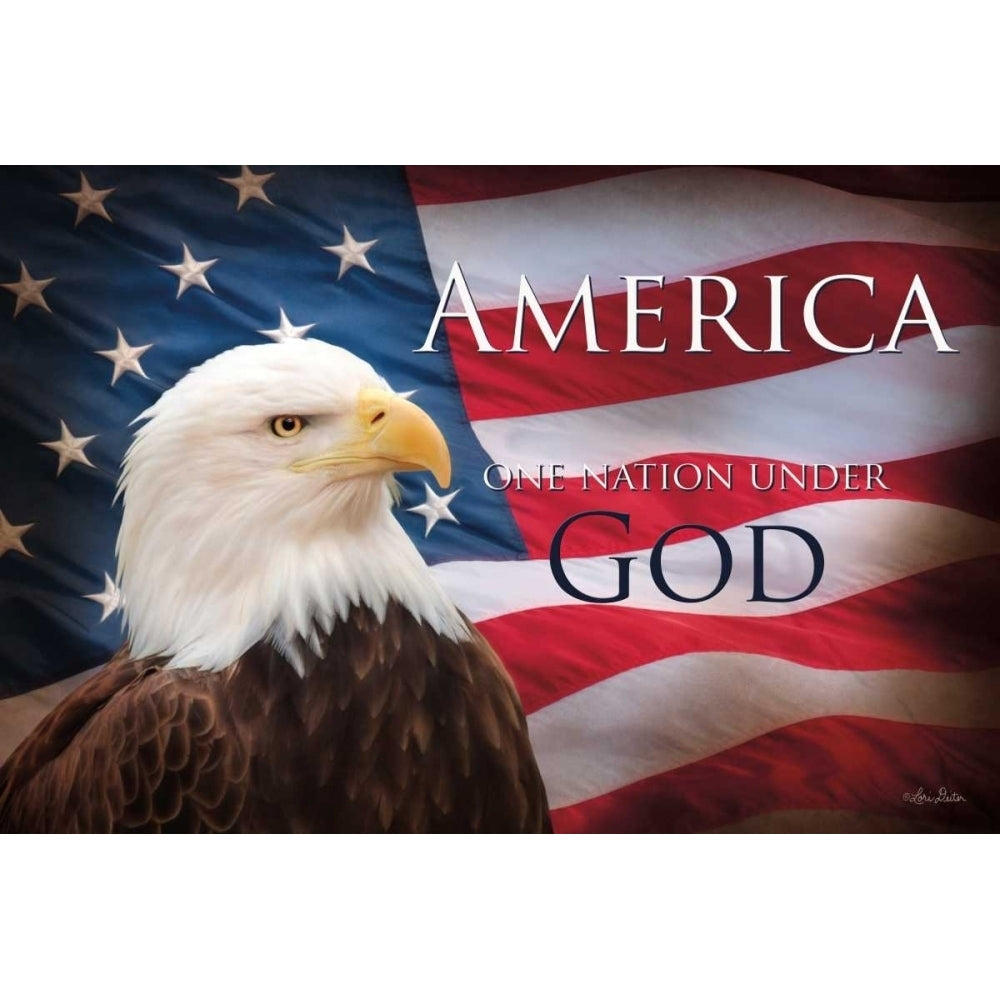 One Nation Under God Flag Poster Print by Lori Deiter Image 1