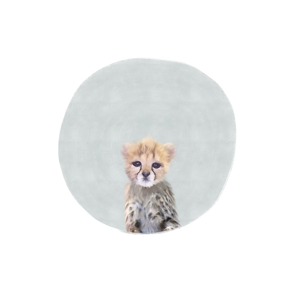 Baby Cheetah Circle Poster Print by Leah Straatsma Image 1