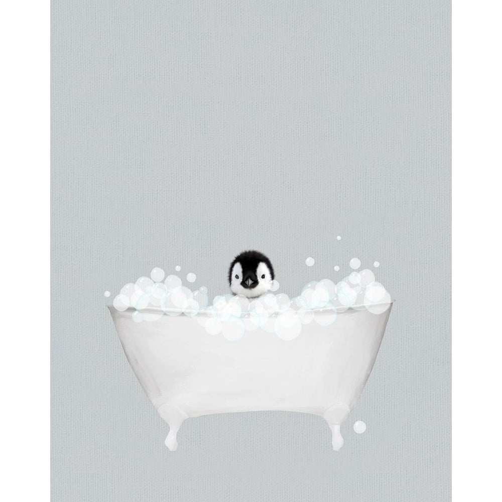 Penguin Blue Bath Poster Print by Leah Straatsma LSRC104F Image 1